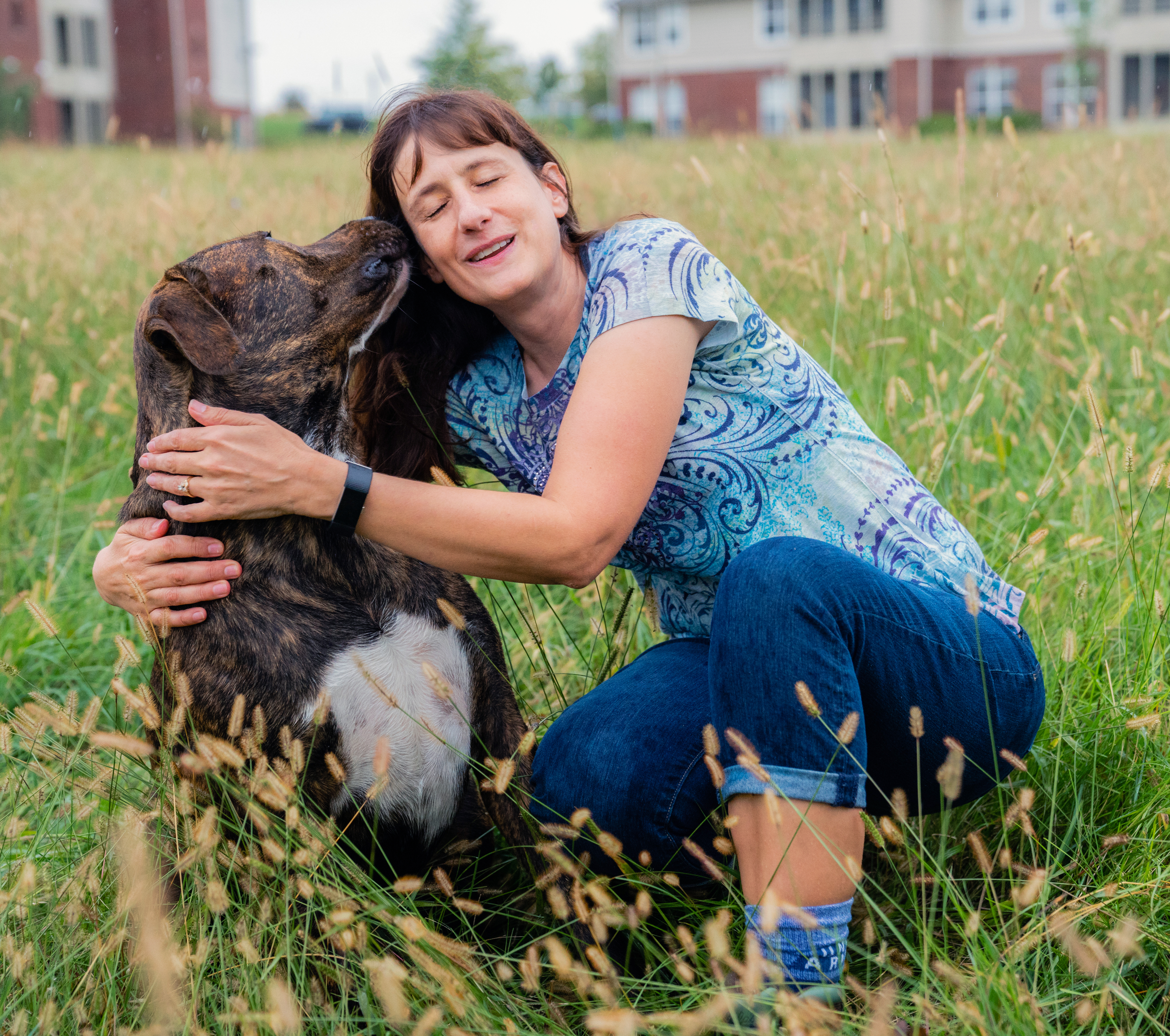 Amy with Ranger (the dog)